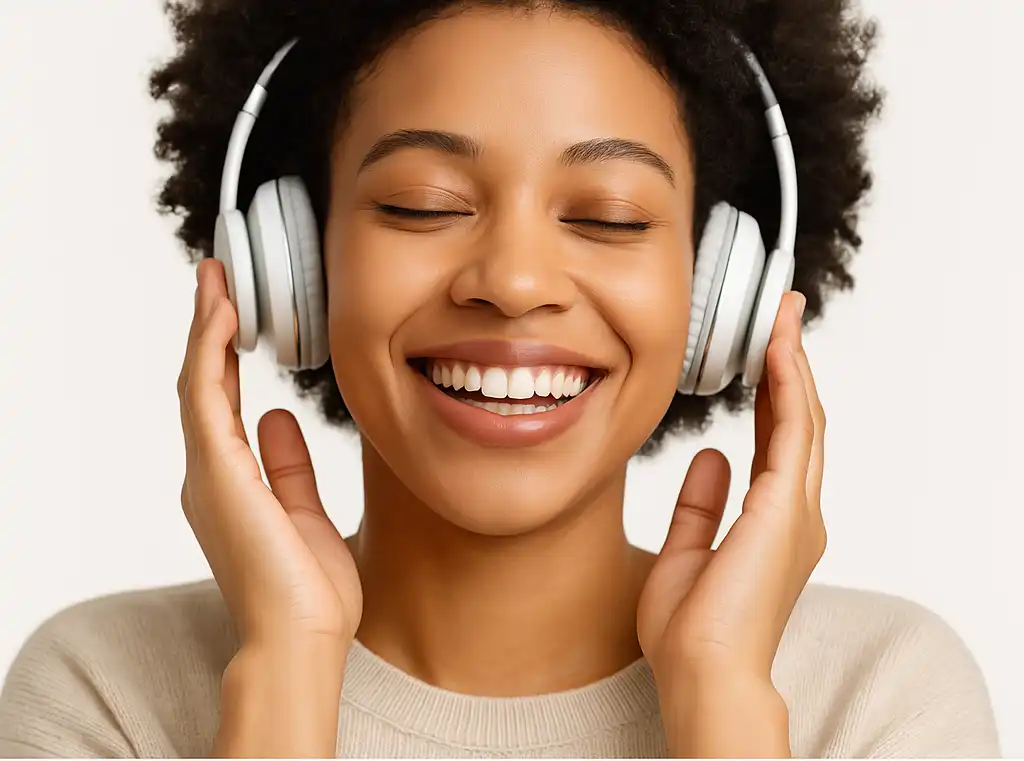 Person enjoying music